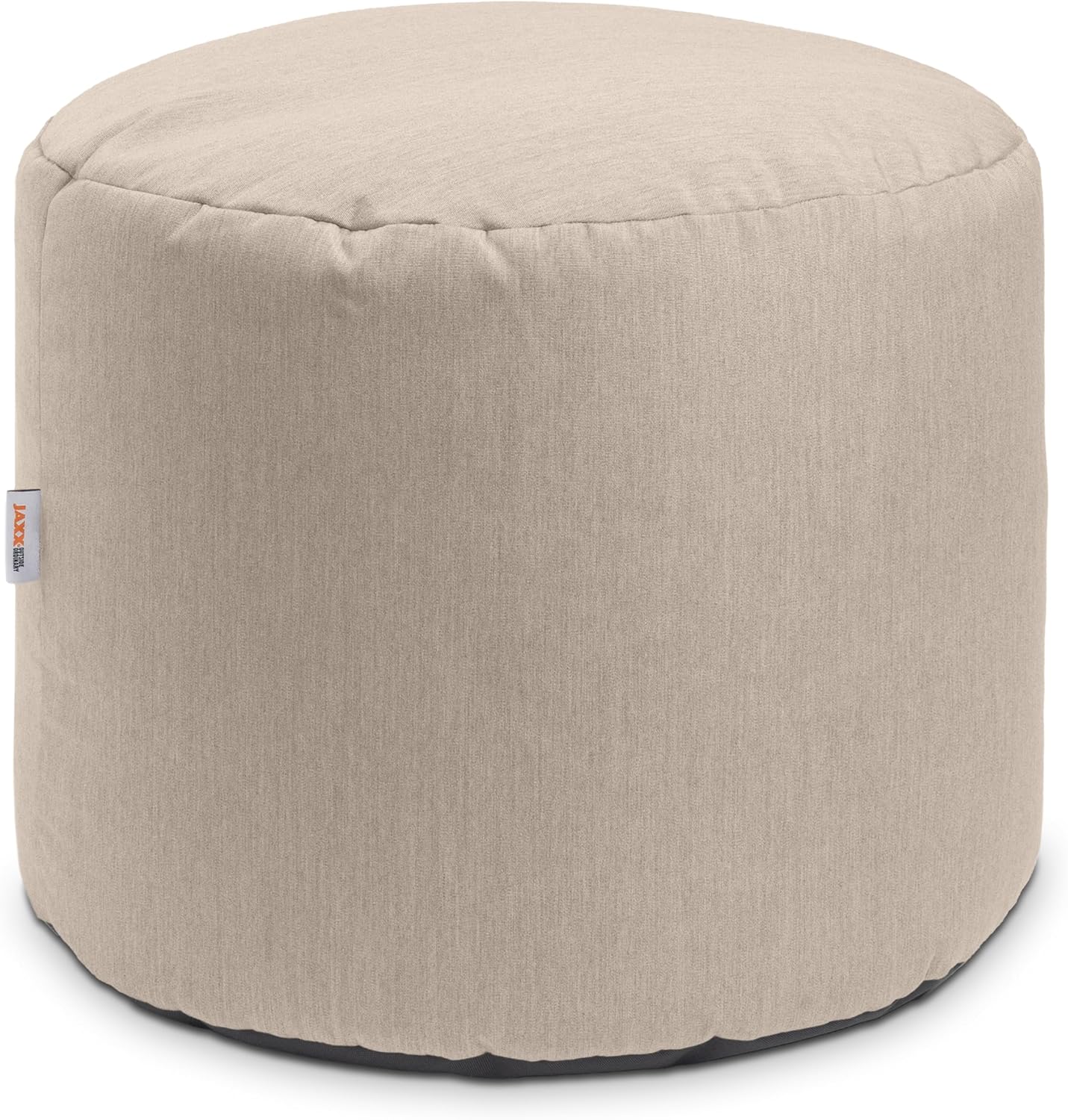 Jaxx Spring Indoor/Outdoor Bean Bag Pouf Ottoman Sunbrella Flax - Weatherproof Footrest Extra Seat
