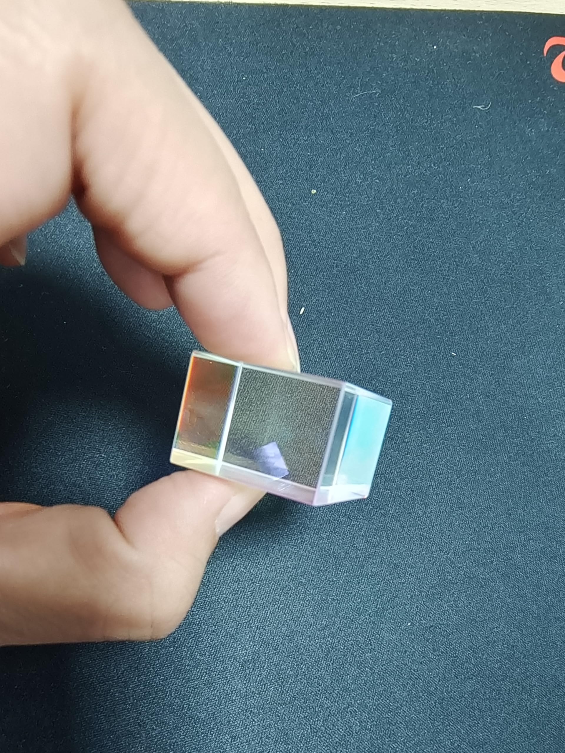 1Pc prisma dicroico cubo di vetro (26mmx26mmx28mm)