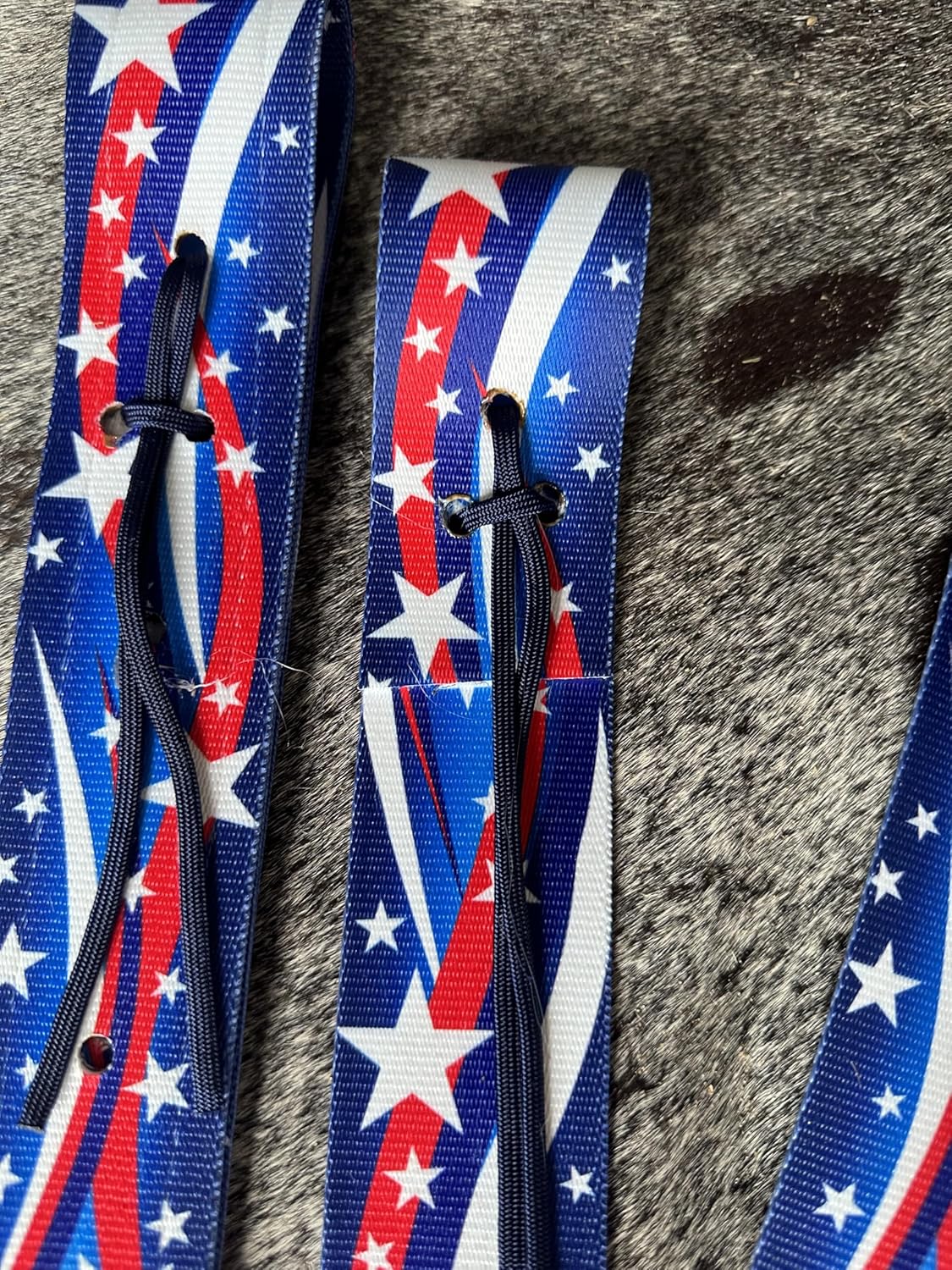 Stars and Stripes Cinch Strap Set Latigo Double Off Billet Patriotic Horse tack
