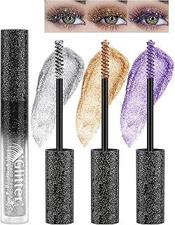 Máscara de pestañas con brillantina, define p...