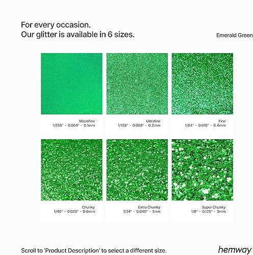 Miniatura 3 de Hemway Purpurina para manualidades, mezcla de purpurina fina gruesa de varios tamaños para artes, manualidades, vasos, decoración de pintura de