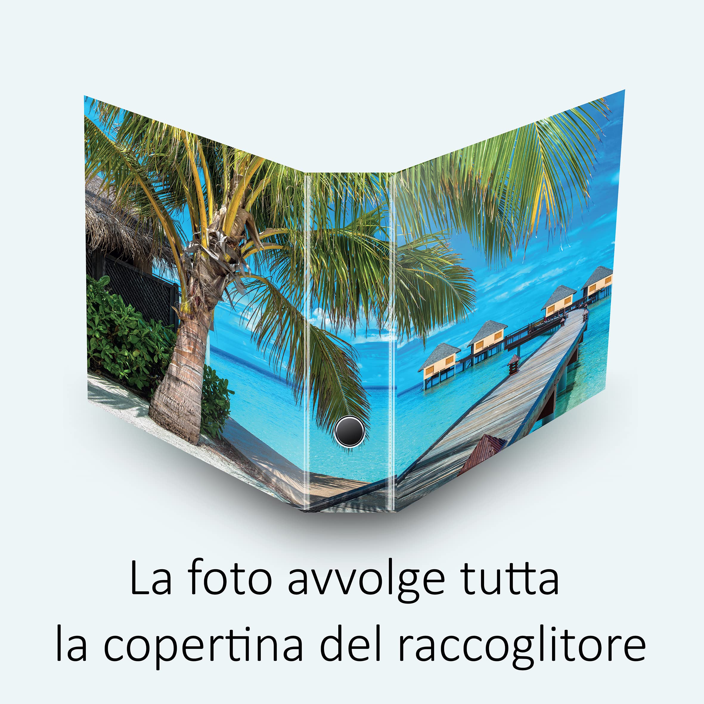 Set da 9 raccoglitori ad anelli MALDIVE - Faldoni SHAREPRINTING (H34 con 4 anelli)