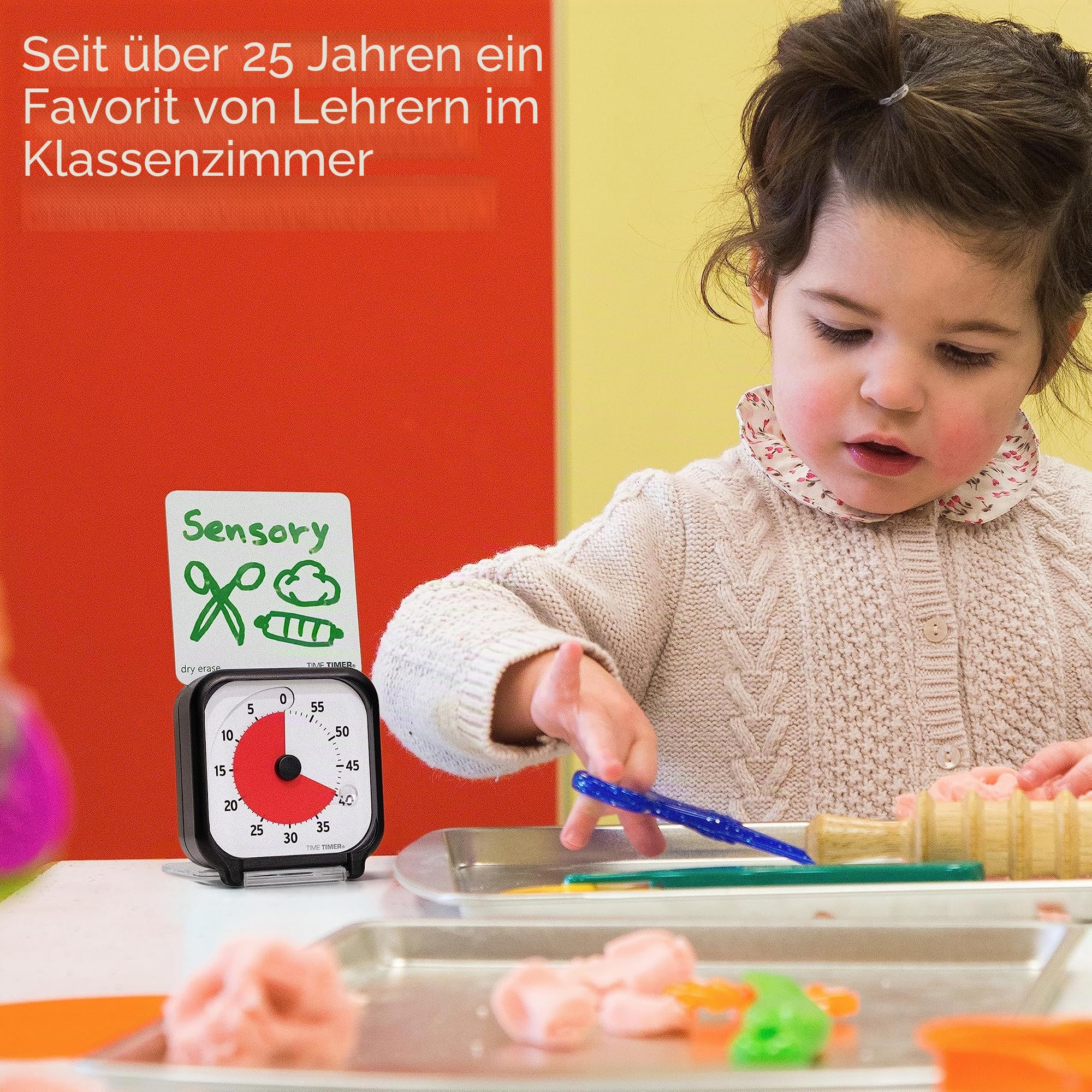 TIME TIMER ORIGINAL Pocket - 60 Minuten Visueller Analog-Timer Uhr - Optionaler Akustischer Alarm - Kein lautes Ticken; Zeitmanagement-Gerät (Schwarz)