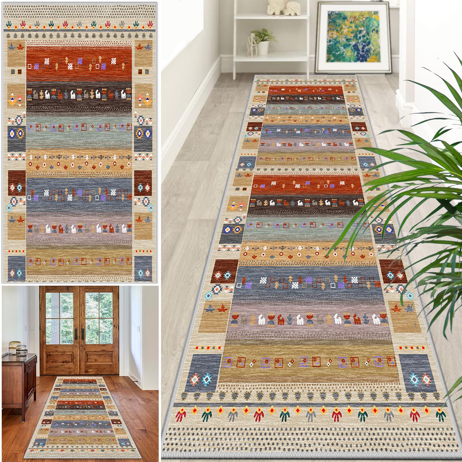 Tappeto Passatoia Corridoio Antiscivolo per Cucina 70 x 350 cm