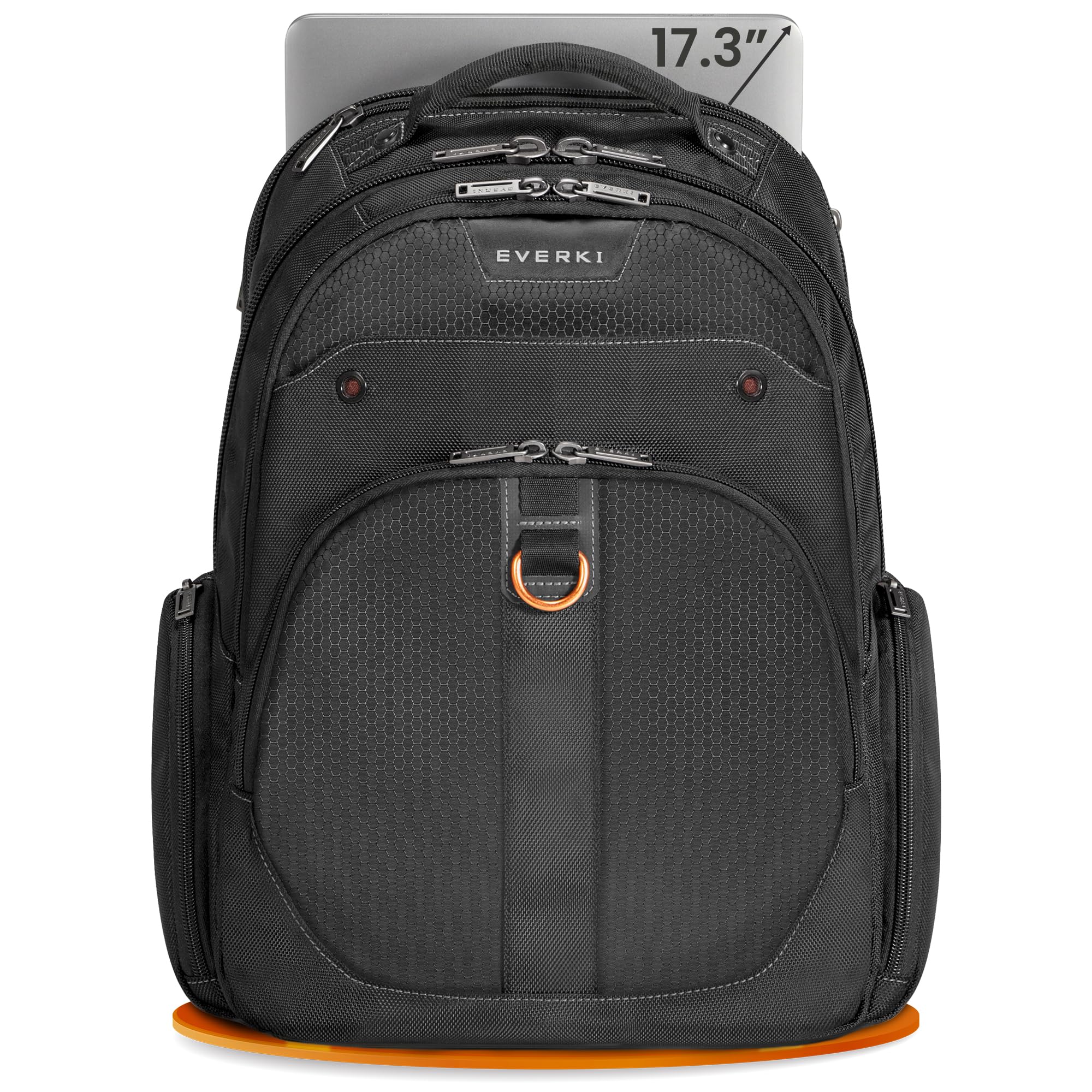 Everki Atlas Business-Laptoprucksack 32 L für 13–17,3 Zoll – ergonomischer, reisefreundlicher Notebook-Rucksack mit anpassbarem Laptopfach – schwarz