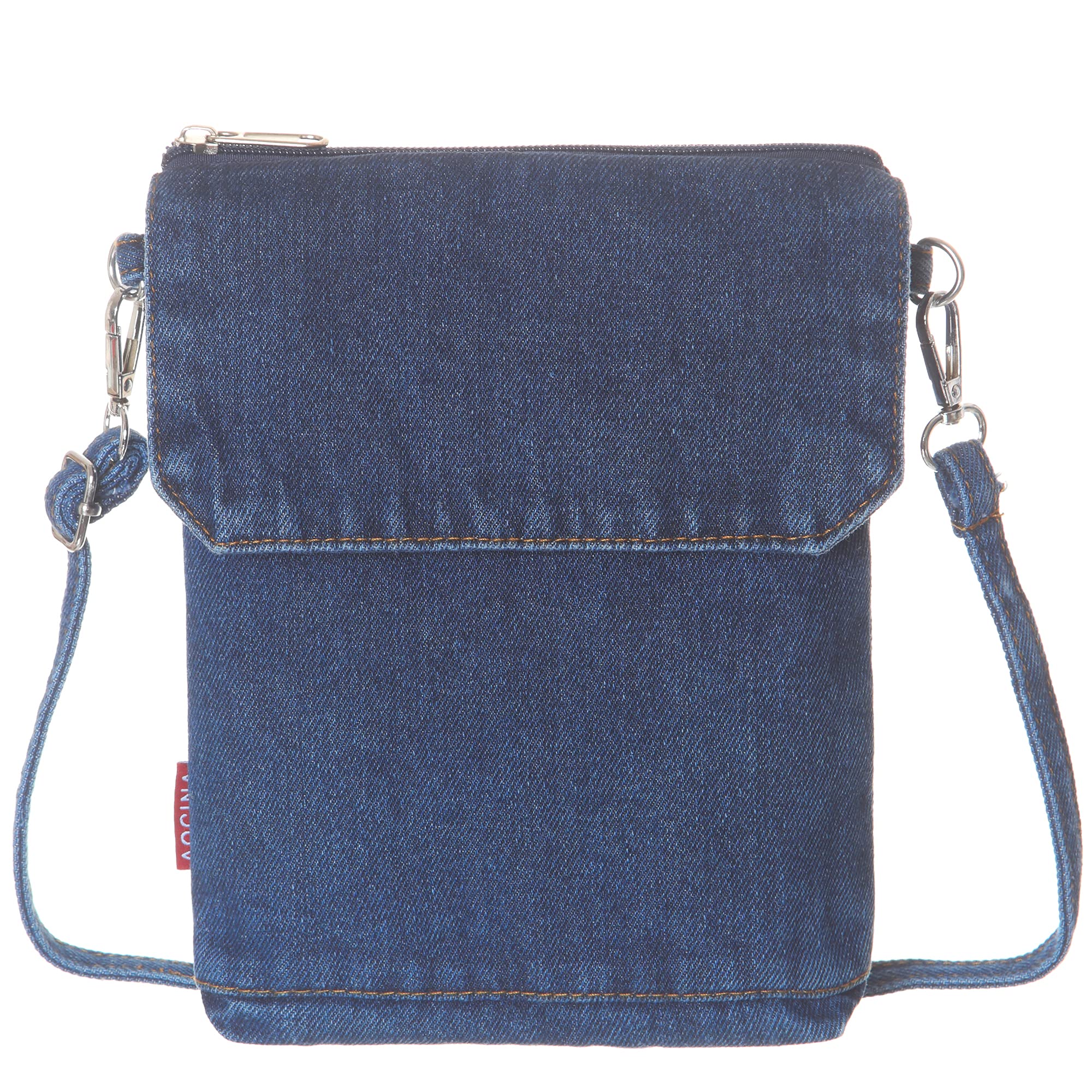 AOCINA Small Denim Purse Blue Jean Purse Shoulder Bag Denim Crossbody Bags for Women