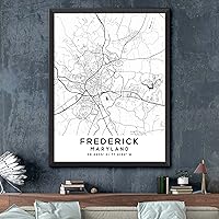 Vista 2 de Map of Frederick, Maryland, Light 2 (16x20)