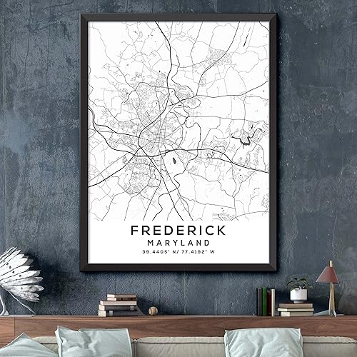 Miniatura 2 de Map of Frederick, Maryland, Light 2 (16x20)