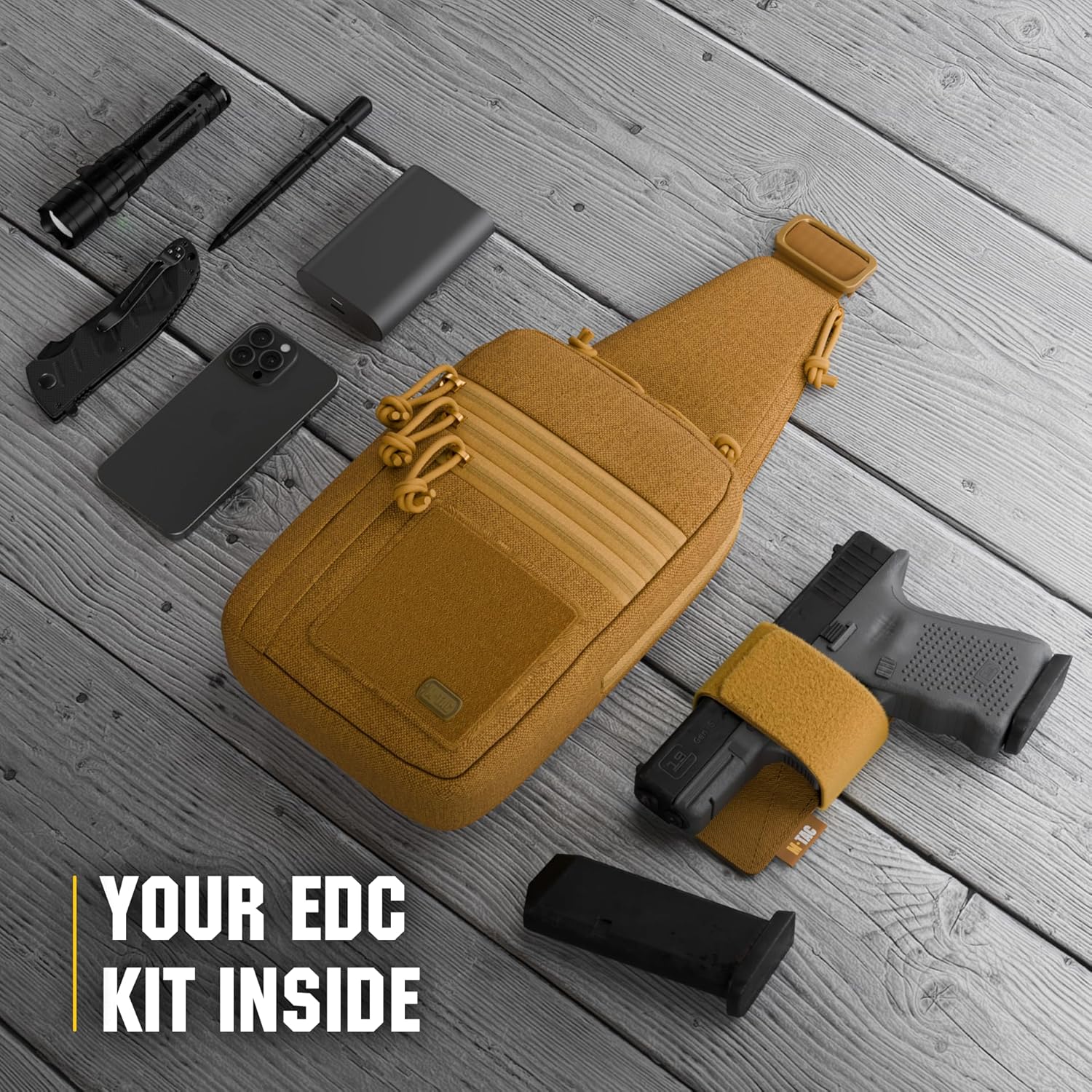 M-Tac CCW Sling Bag for Men & Women - EDC Shoulder Bag Tactical - Crossbody Concealed Carry Bag - Mens Chest Pack - Image 6