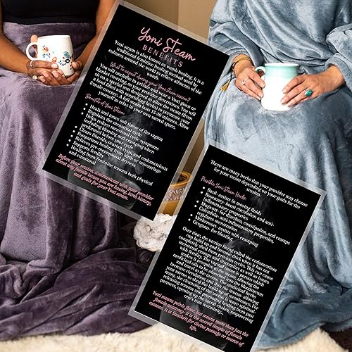 Miniatura 7 de Boutique Marketing LLC Yoni Steam Benefits FAQ Tarjetas de información  Paquete de 30 guía del cliente de 4 x 6 pulgadas que combina con formularios