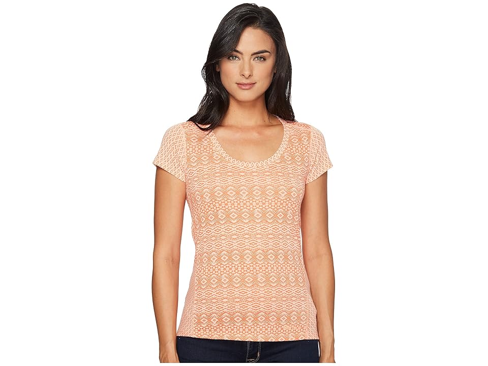 

Marmot Logan S/S (Pink Lemonade Lilly) Women's Short Sleeve Button Up, Orange