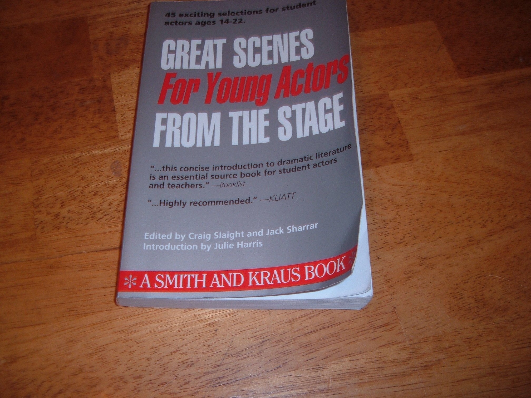 Great Scenes for Young Actors (Young Actors Series): Sharrar, Jack, Straight, Craig, Slaight ...