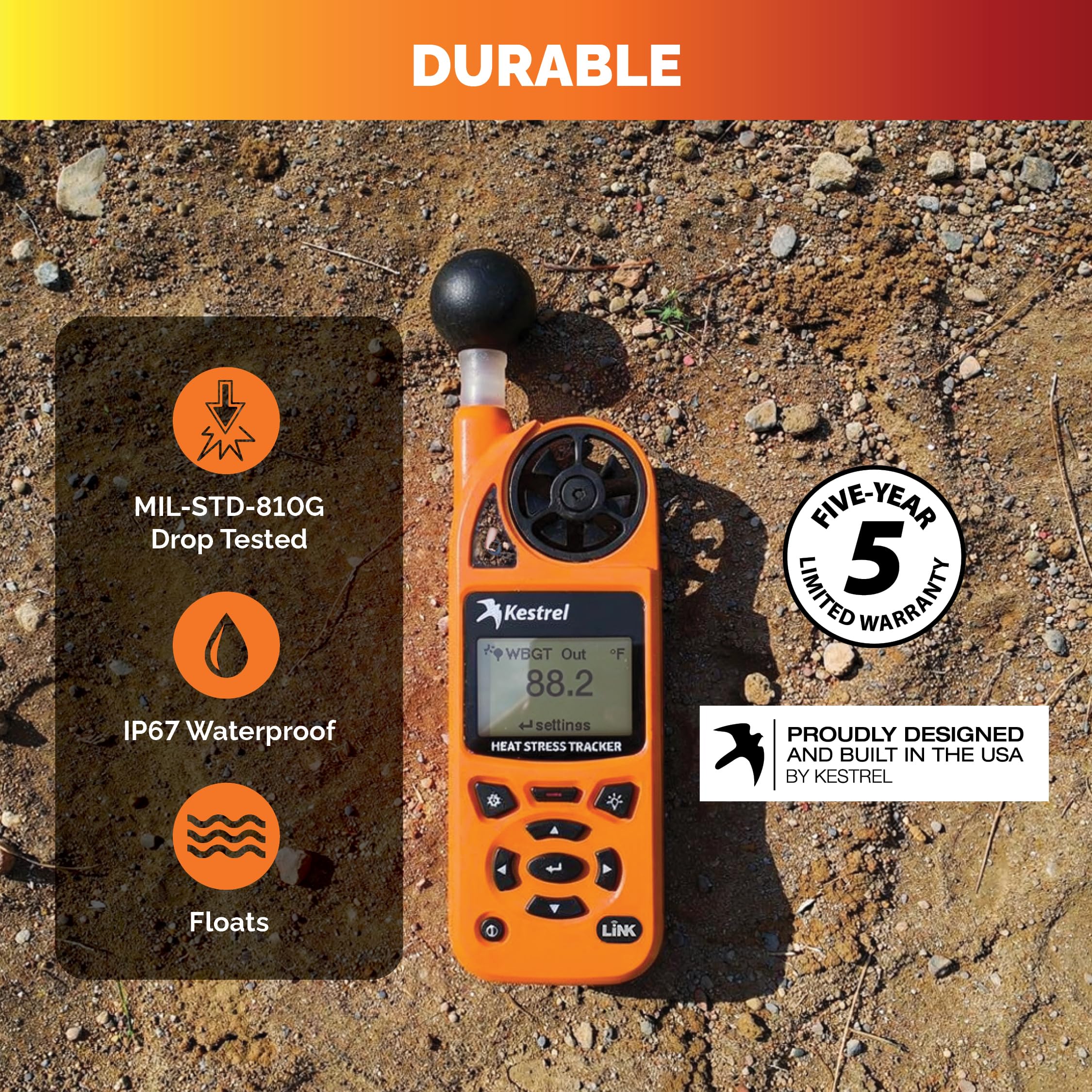 Kestrel 5400 la Chaleur Stress Tracker et Vane