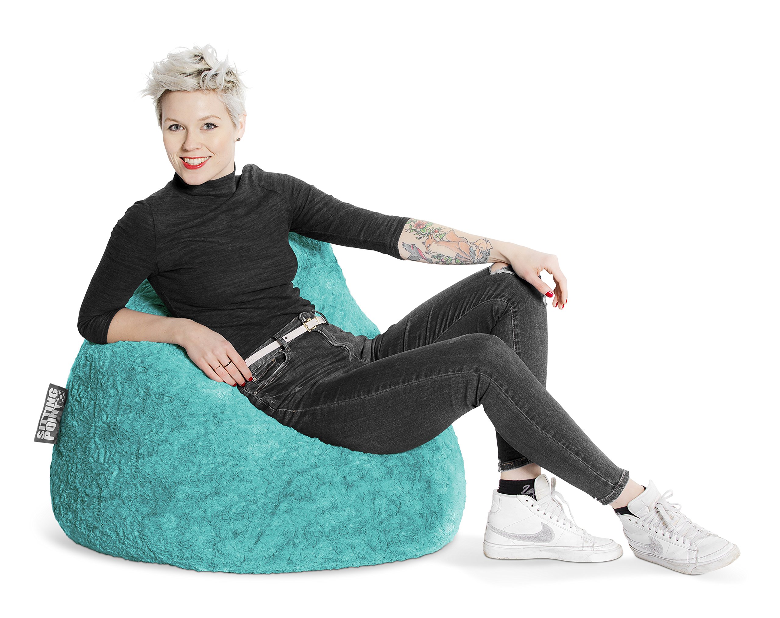 SITTING POINT only by MAGMA Sitzsack Fluffy XL ca. 220 Liter türkis
