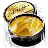 KINPUR ORGANIC COSMETICS 24k Gold Under Eye Patches for Dark Circles: 30 Pairs Golden Hydrogel Eye Pads - Reduce Puffy Eyes, Dark Circles, Wrinkles, Undereye Bags - Brightening Eye Mask Skincare