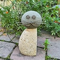 Vista 2 de Happy Gardens Estatua de jardín de gato con bigotes