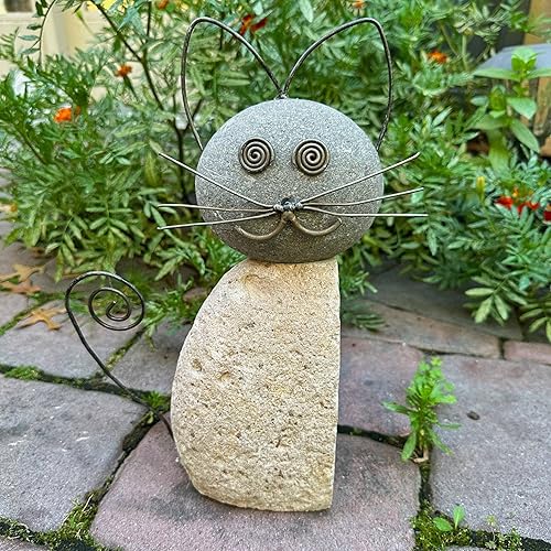 Miniatura 2 de Happy Gardens Estatua de jardín de gato con bigotes