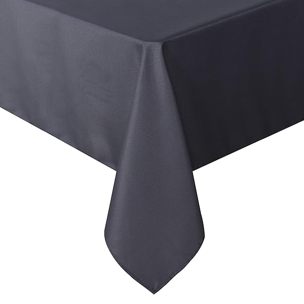 sancua Square Tablecloth - 54 x 54 Inch - Stain and Wrinkle Resistant Washable Polyester Table Cloth, Decorative Fabric Table Cover for Dining Tables, Buffet Parties and Camping, Grey