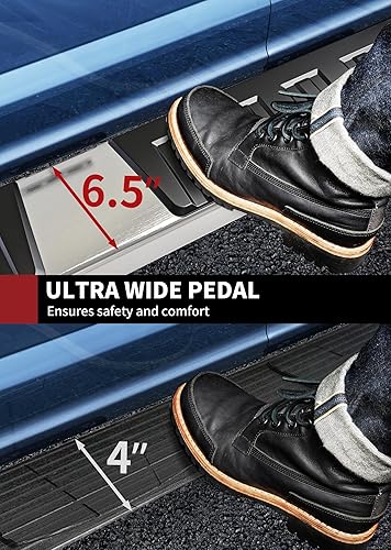 Miniatura 7 de YITAMOTOR Estribos de 6.5 pulgadas compatibles con Nissan Titan Crew Cab 2004-2024 y Titan XD Crew Cab 2016-2024 con escalón lateral Nerf Bar