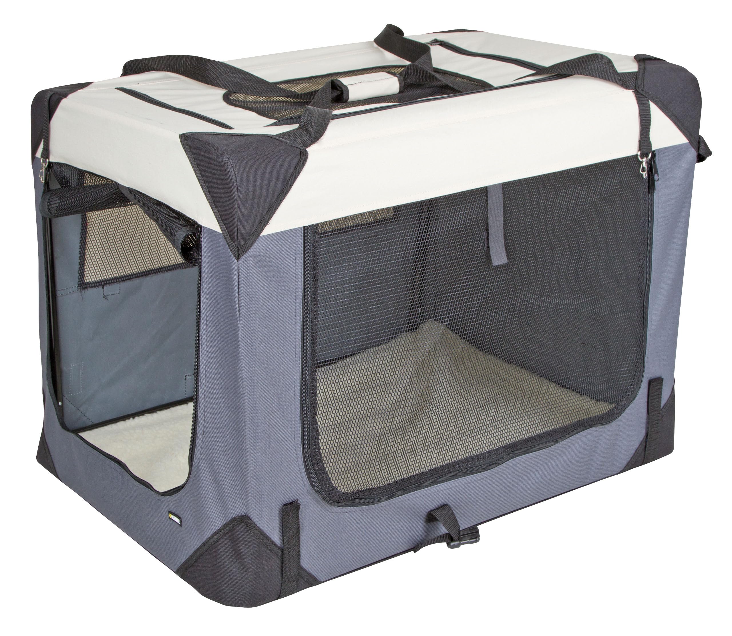 KERBL PET Caja de Viaje Journey, 70 x 52 x 52 cm, Color Gris/Beige