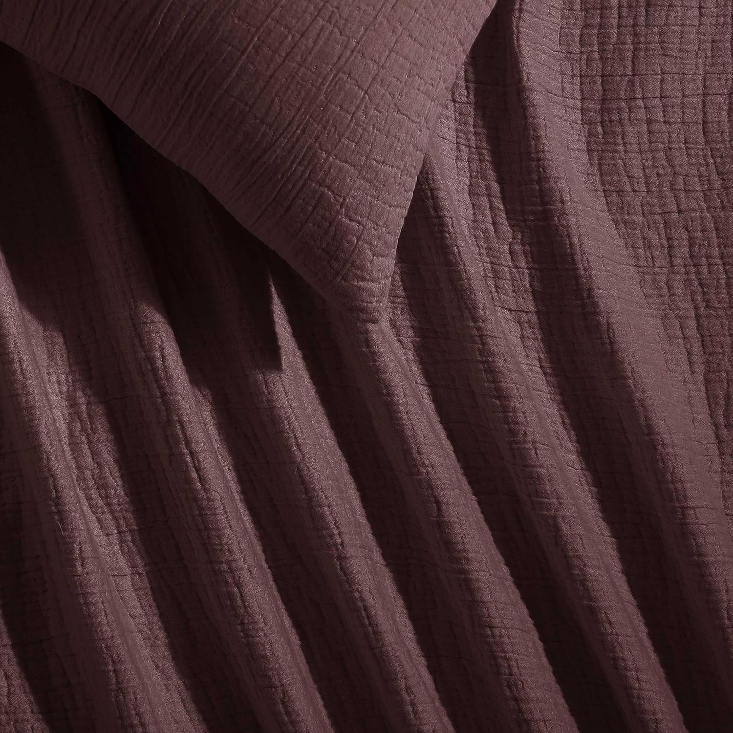 Calvin Klein - Queen Duvet Cover Set, 100% Soft Washed Texture Cotton Matelassé Bedding, 3 Piece Bed Set with Matching Pillowcases (Brown)