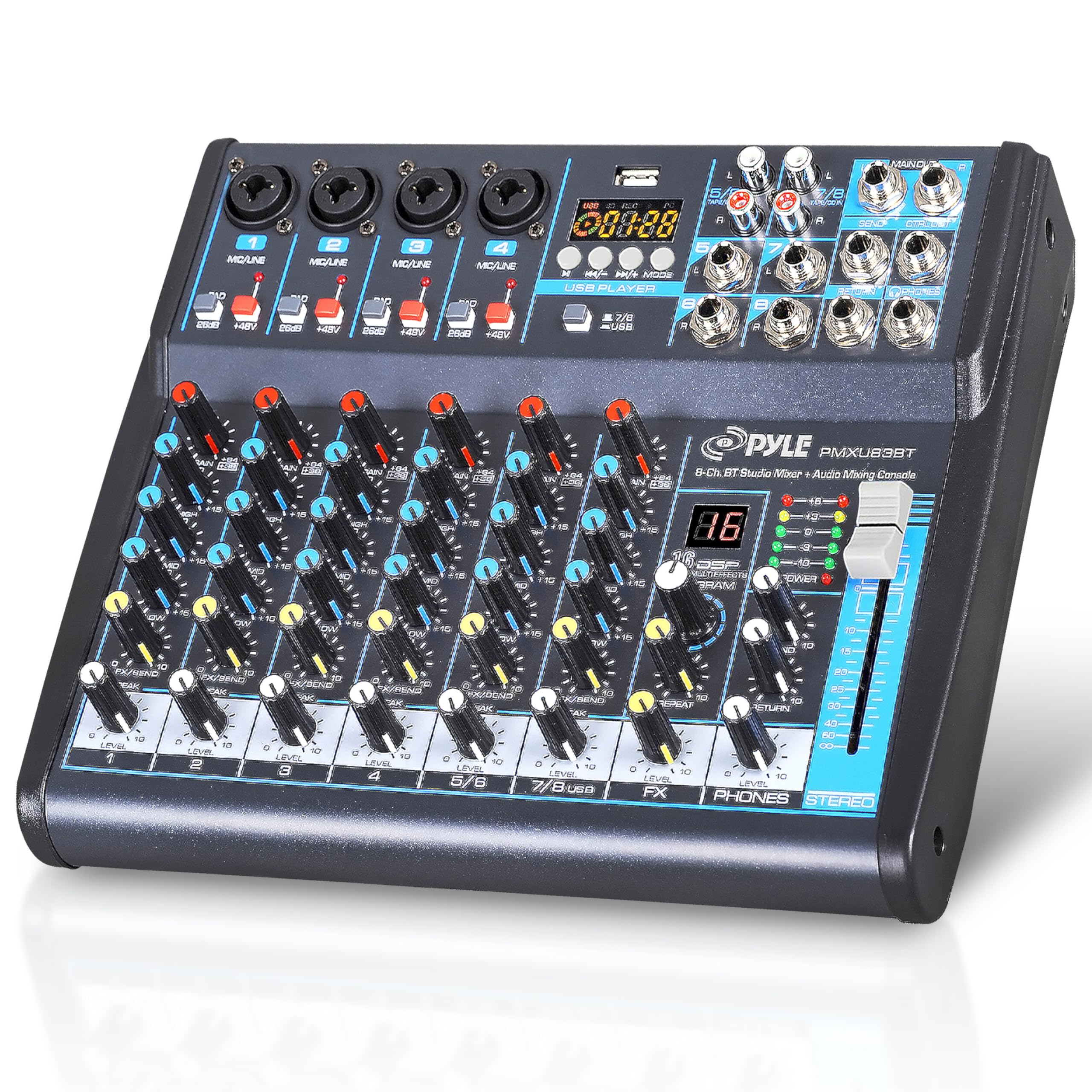 Pyle Audio Mixer Sound Board Console