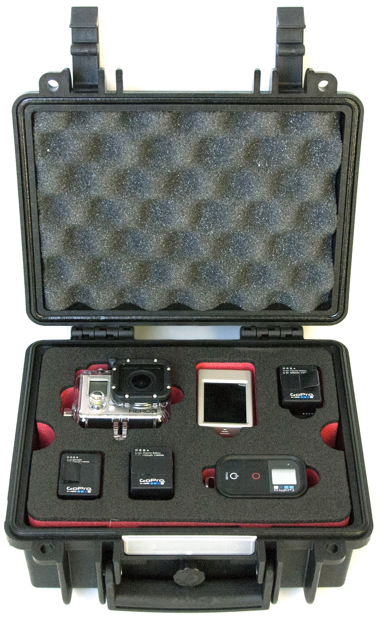 Maletín de seguridad KP Cases KPC-GP2, estuche rígido para cámara de acción GoPro y accesorios 2