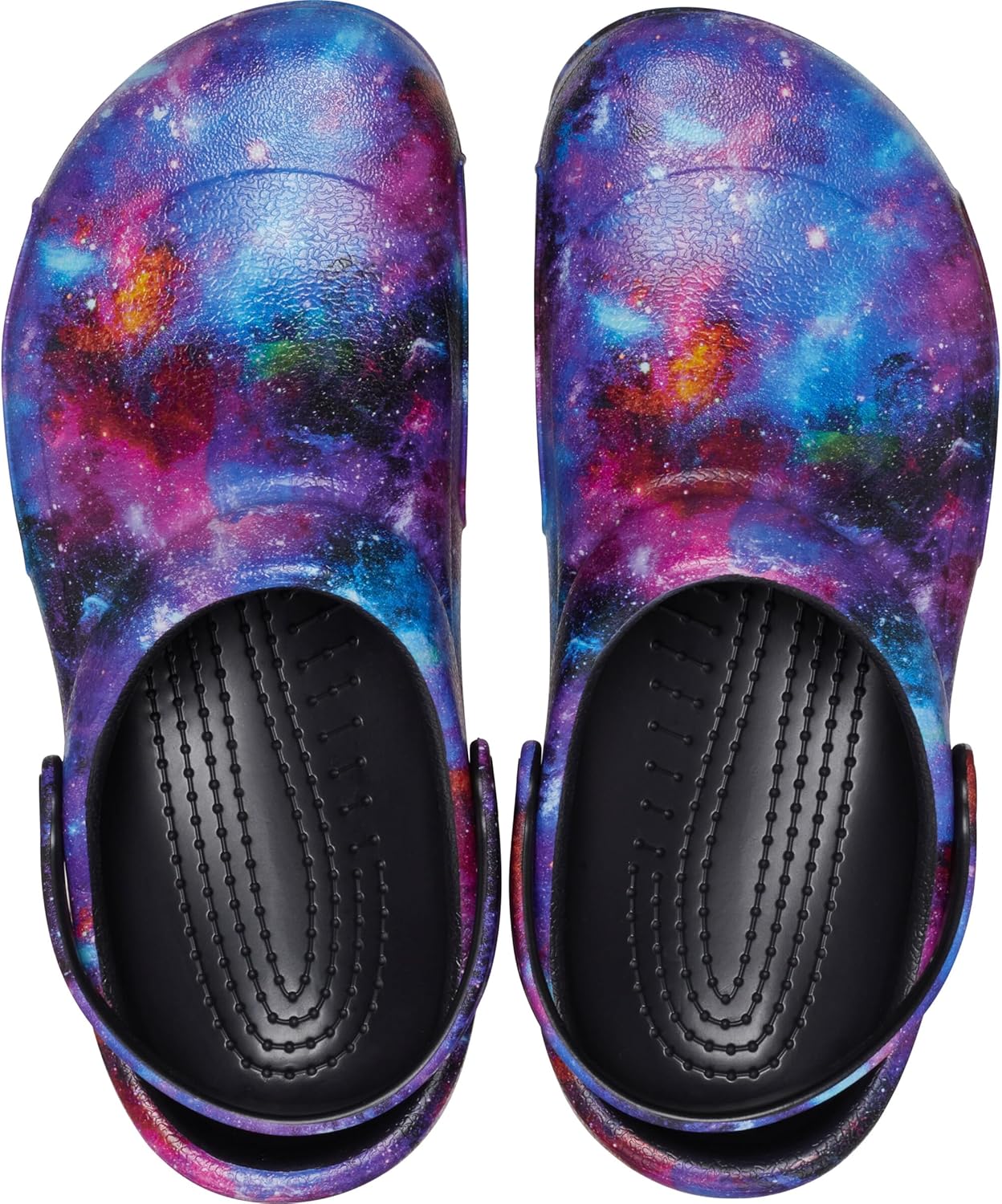 Crocs Unisex-Adult Bistro Graphic Clogs Slip Resistant Work Shoes, Black/Black, 7 Women/5 Men