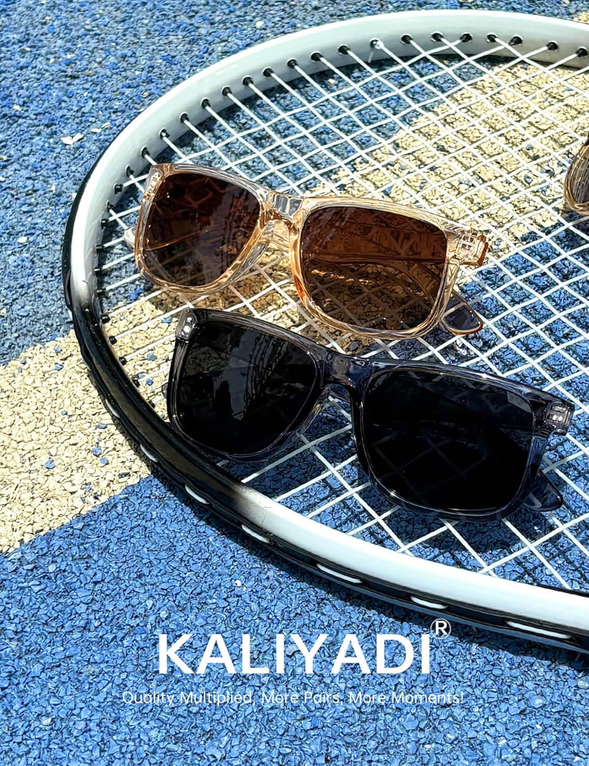 KALIYADI Sunglasses Men Polarized Sun glasses for Mens Womens Classic Matte Black Frame UV Protection 3pack - Image 3