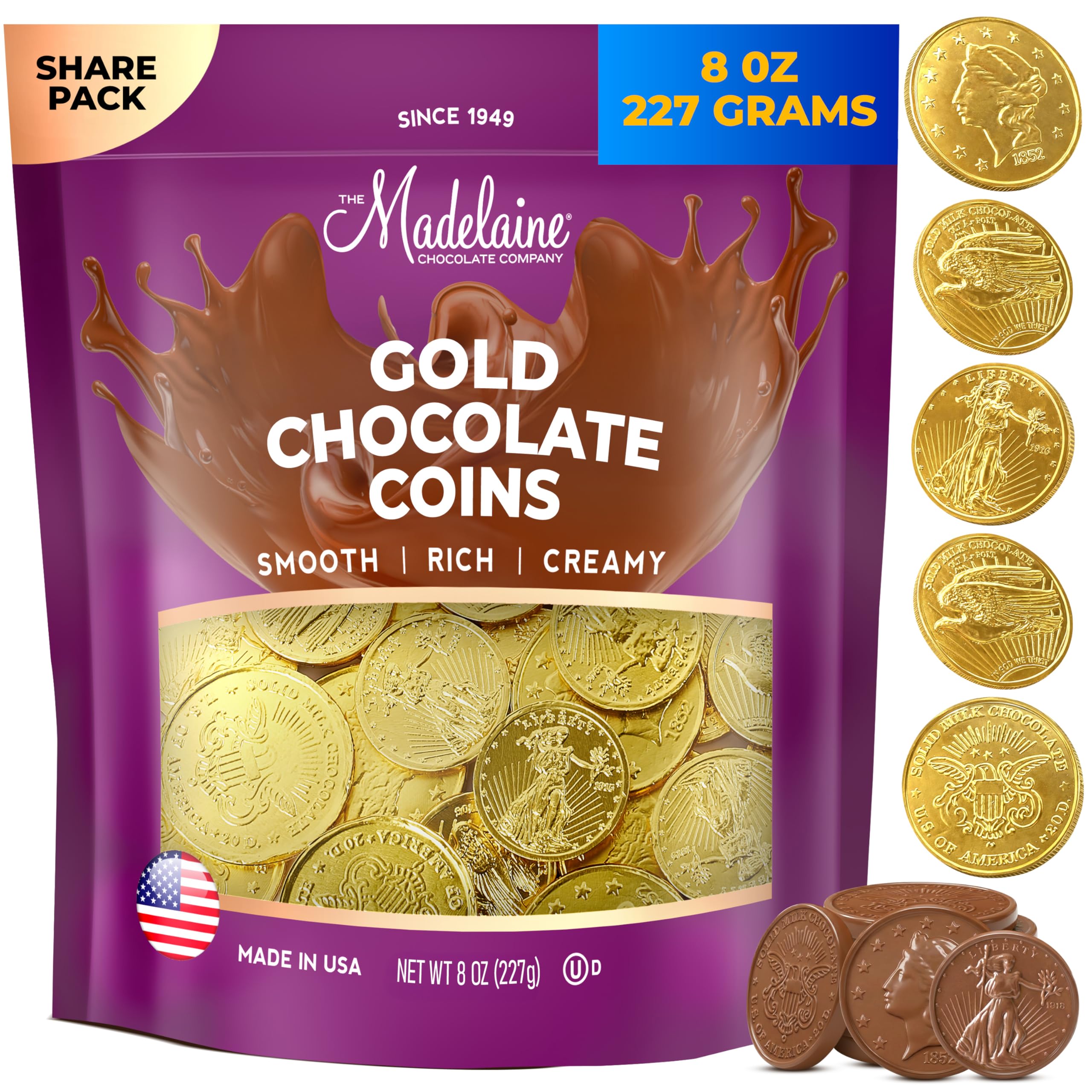 Premium Milk Gold Coins (Assorted Sizes, 1/2 LB)