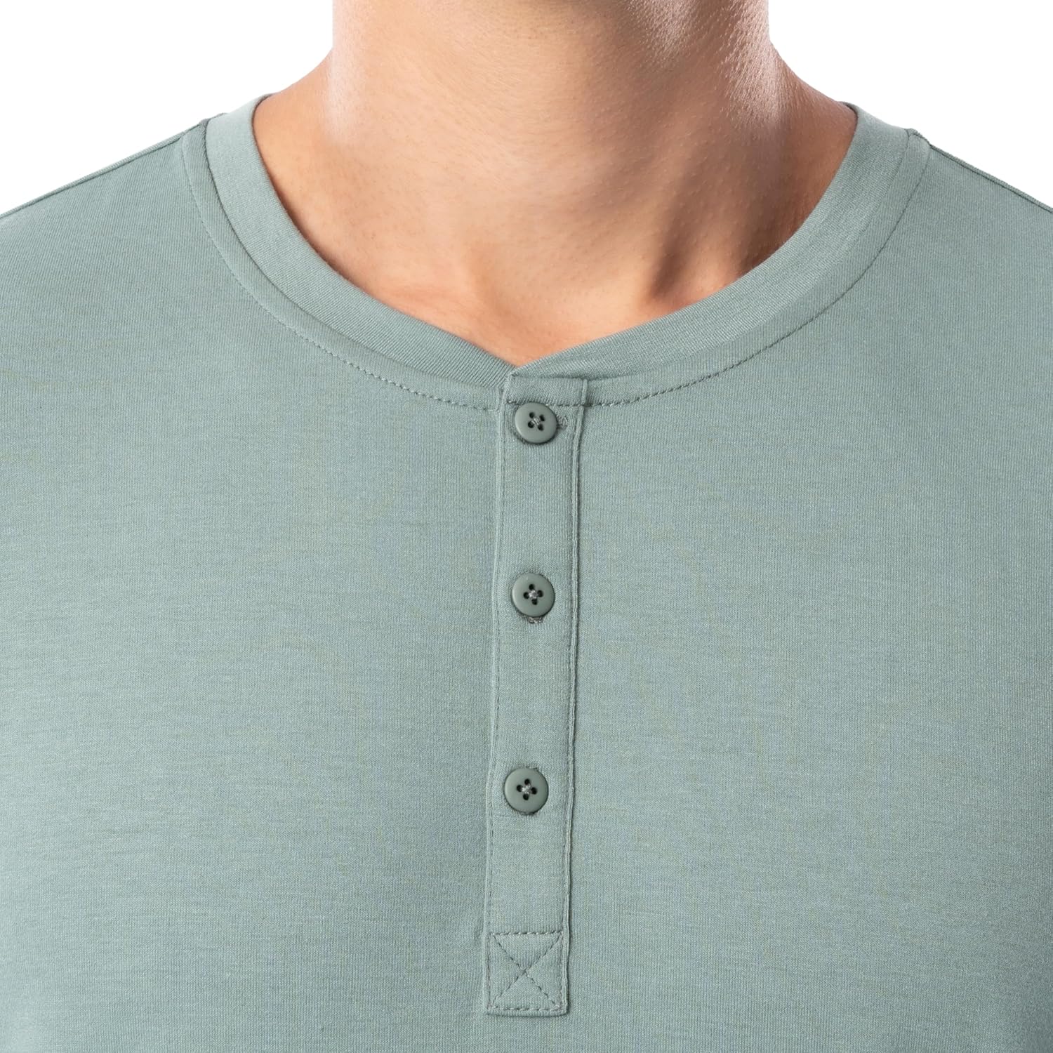 Fruit of the Loom mens 360 Stretch Long Sleeve Henley Top and Pant Sleep Pajama Set - Image 3