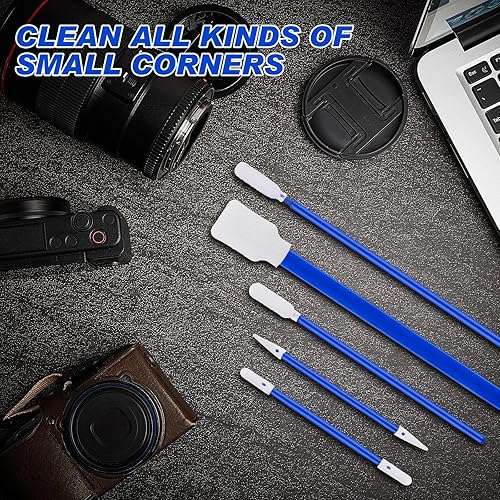 Miniatura 4 de Dansib Paquete de 500 hisopos de limpieza con punta de esponja, 5 tipos, kit de hisopos de limpieza multiusos para sala limpia, hisopos sin pelusa