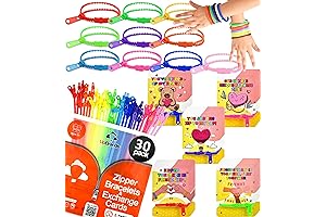 30 Valentines Day Cards & Zipper Bracelets for Kids