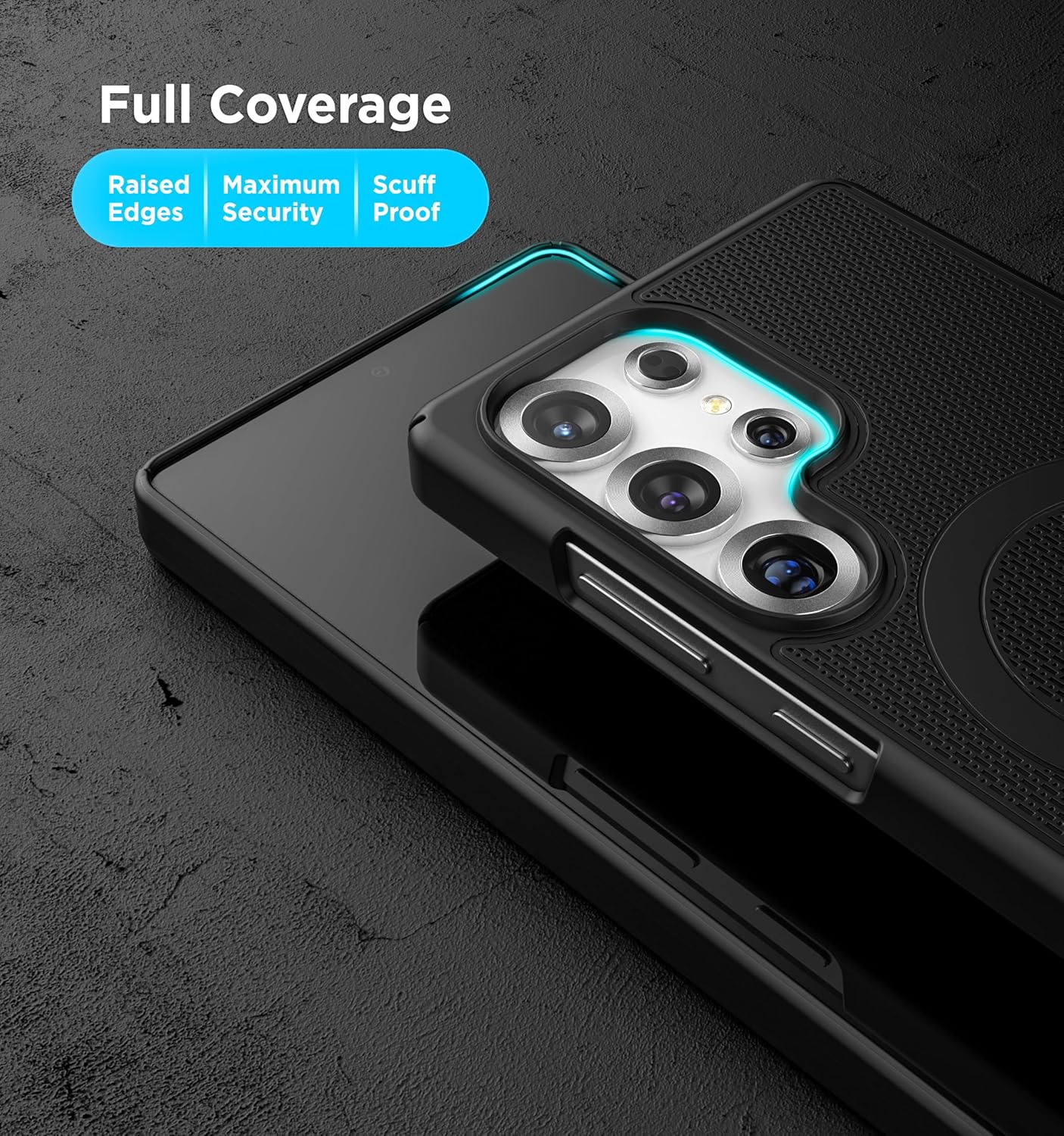 Encased Belt Clip Case for Samsung Galaxy S25 Ultra, (Slimline Series) Magnetic Holster Case, Compatible with MagSafe, Black (S25 Ultra) - Image 6