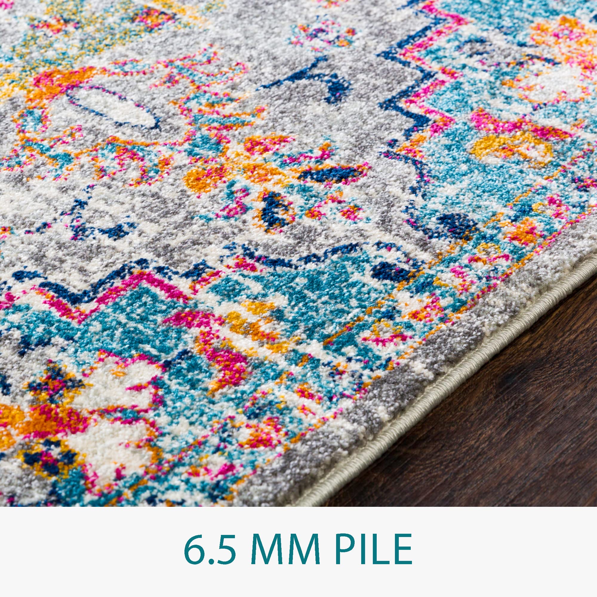 Artistic Weavers Odelia Vintage Bohemian Area Rug,6'7" x 9',Aqua