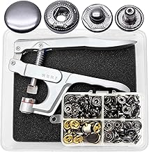 RERI Press Studs with Pliers Set of 40 15 mm Black Metal Press Studs for Leather Craft Jacket Handbag Wallet DIY Clothing Leather Crafts