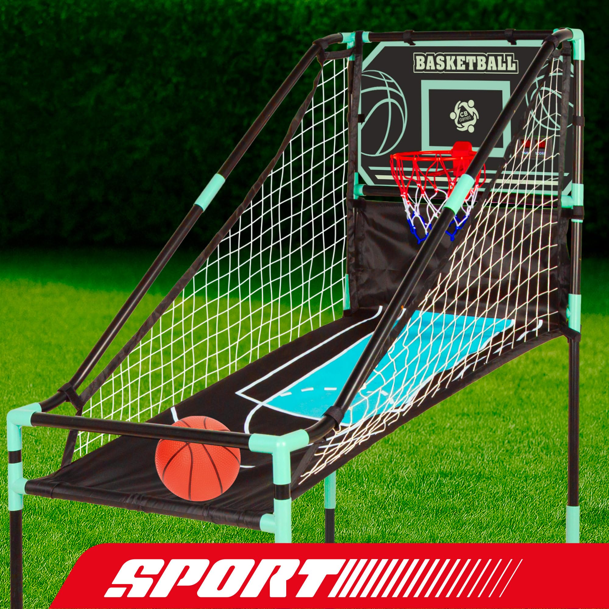 ColorBaby CB Games Panier de Basketball avec Marqueur électronique, Structure métallique de 64 x 100 x 150 cm, Design Retour, Inclut des Ballons, Idéal pour Jouer en intérieur dès 3 Ans (47999)
