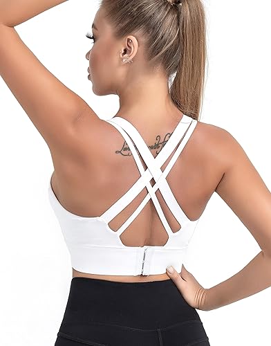 Botel Sports Criss Cross Back Strap Bras for Women, Comfort Support Bra