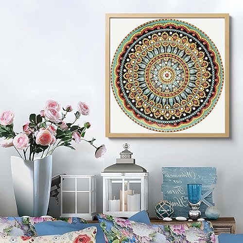 Miniatura 4 de Hibah Kits de pintura de diamantes para adultos, mandala, manualidades de diamantes para niños principiantes, arte de gemas de forma especial 5D,