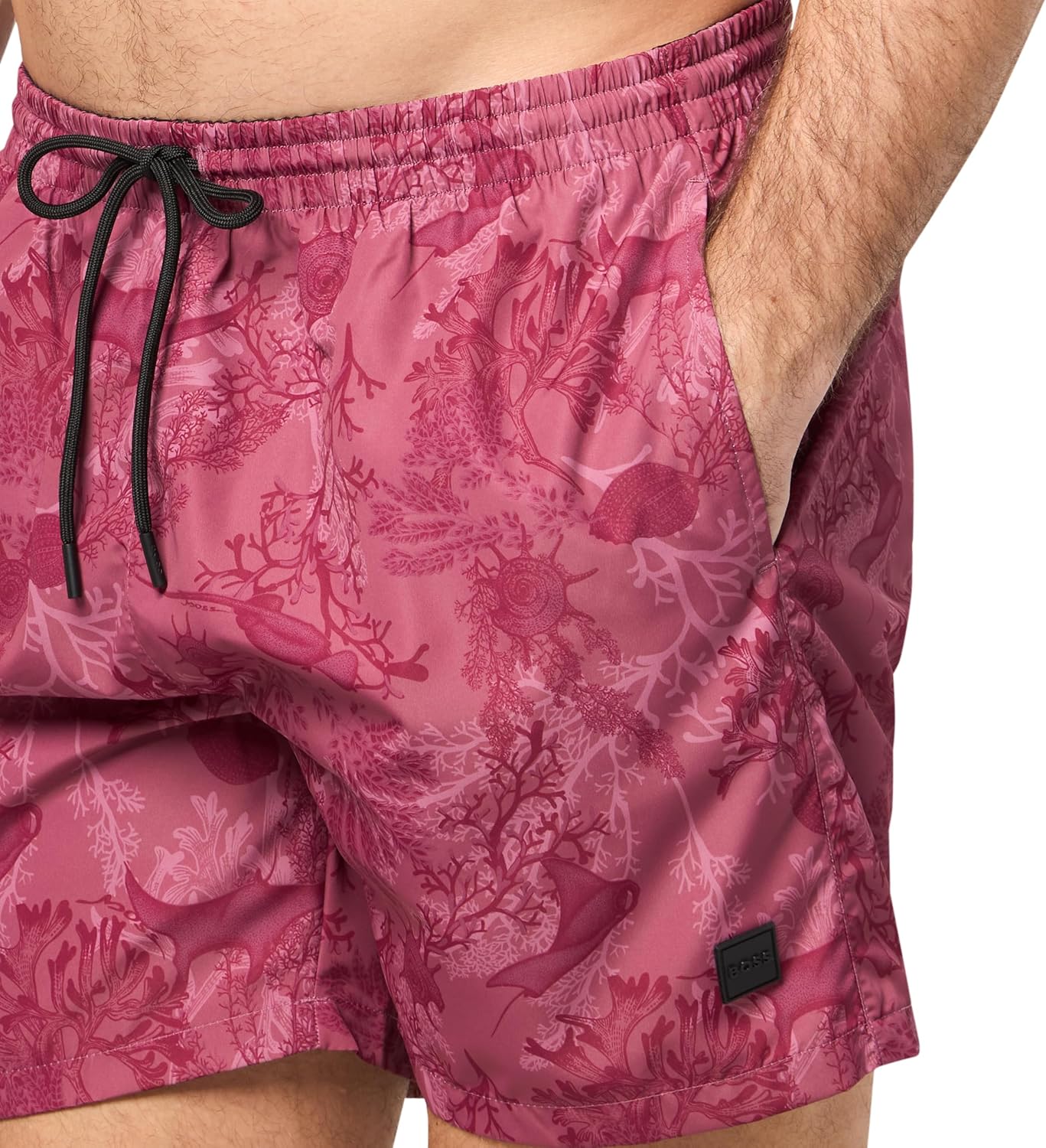 BOSS Men's Tropical Print Swim Trunks