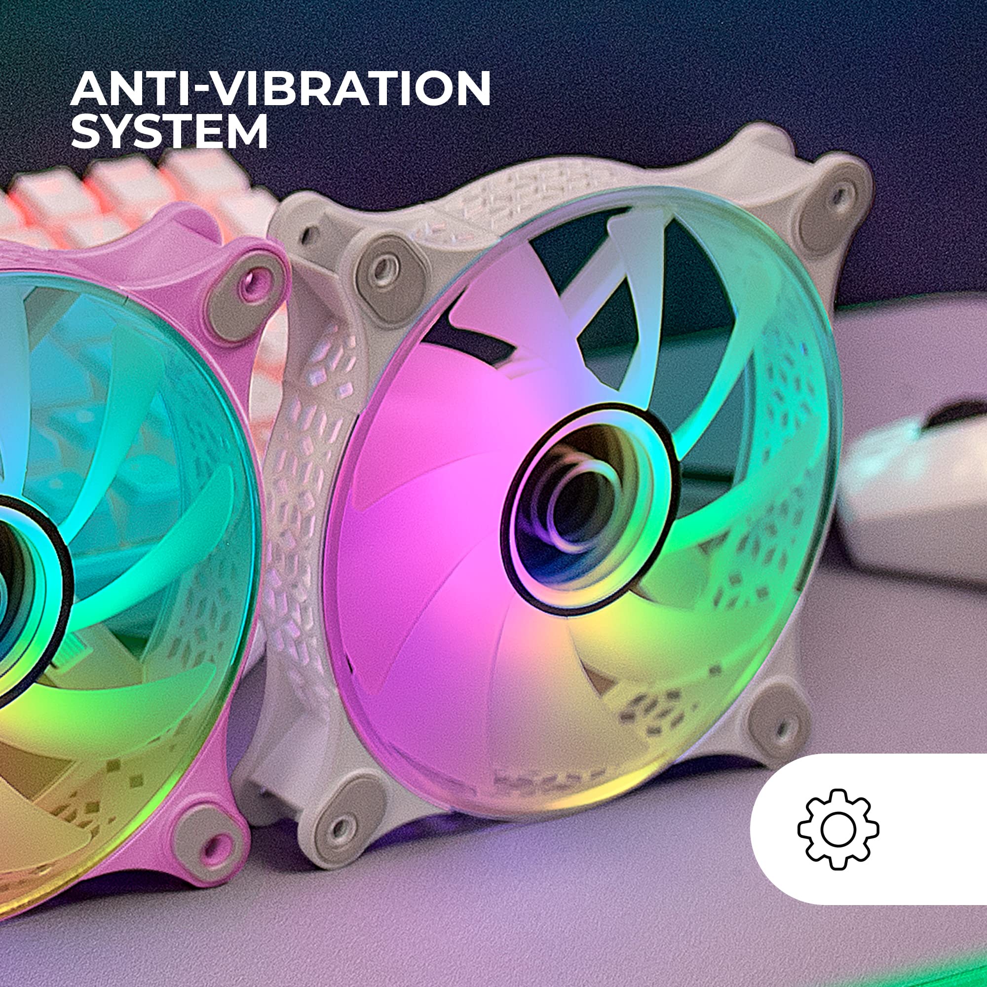 Mars Gaming MFD, Ventilador 120mm CHROMA RGB Dual Automático, Ultra Silencioso 14dB, Conexión Molex 4PIN, Sistema Antivibraciones, Transparente — view 57