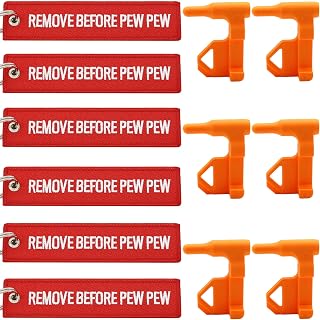 Chamber Safety Flag for Rifle Handguns Shotgun Pistol, 6 Chamber Safety Flags with 6 Bright Red Tags, Universal Compatibility