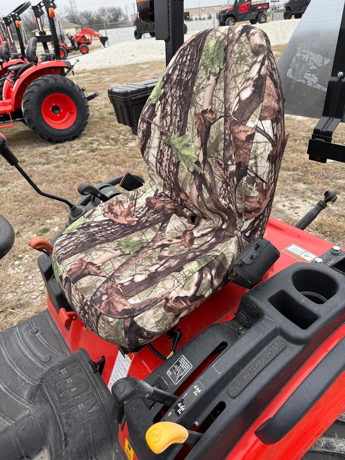 Durafit Seat Covers for Kubota Tractors MX4800, MX5000, MX5200, MX5400, MX5800, M5660 SUH/SUHD, Z221R, Z231 Mower/Hustler Raptor X, Zero Turn Mower T2090/T2290 Ride on Mowers, Comfort