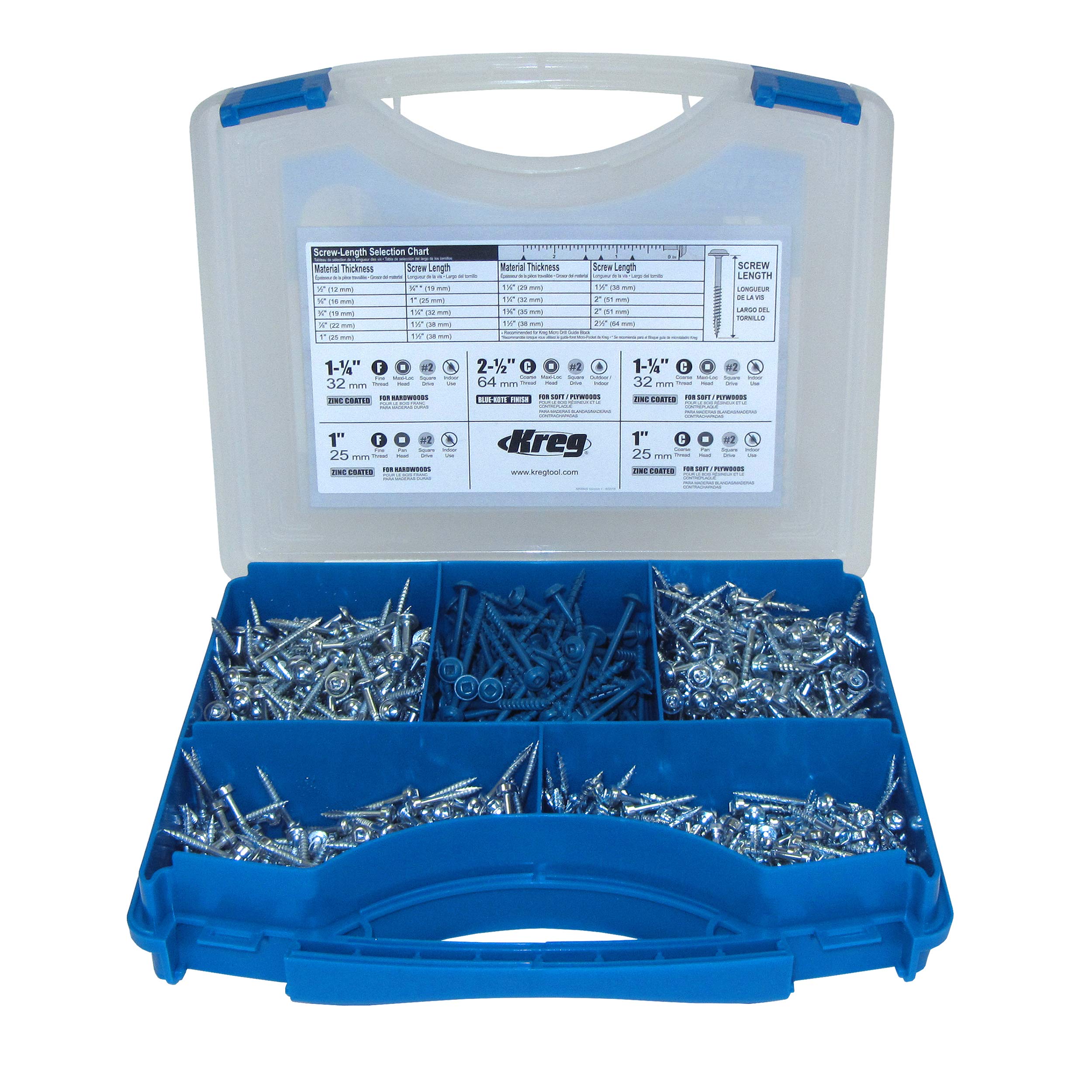 KregSK03 Pocket-Hole Screw Kit in 5-Sizes