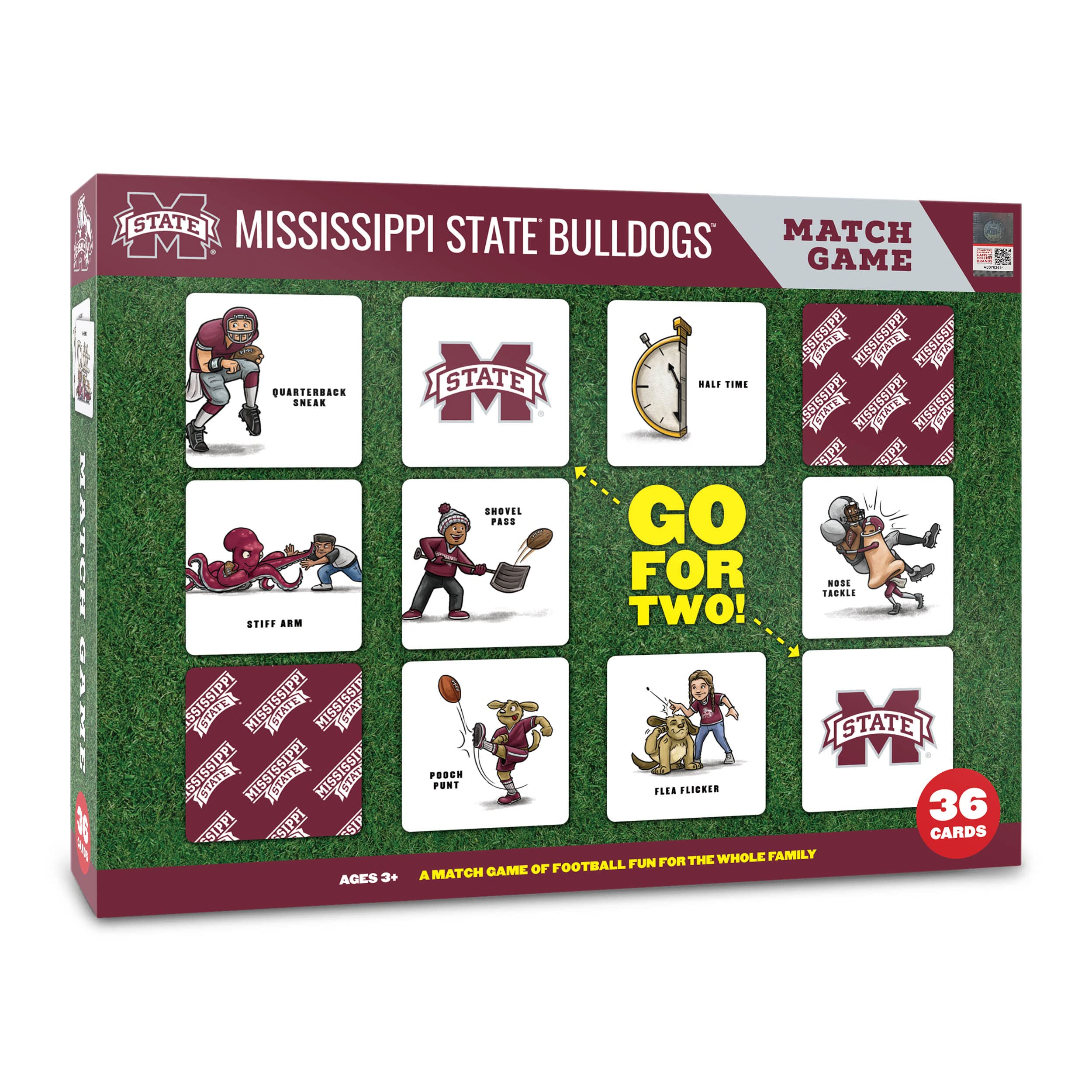 YouTheFan NCAA Officially-Licensed Memory Match Game - Humorous, Team-Specific, Original Hand-Drawn Artwork, Fun for the Whole Family, for Fans Young and Old