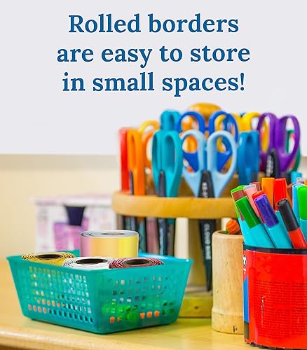 Vista 53 de Carson Dellosa Grow Together - Bordes de madera clara para tablón de anuncios de 65 pies, 1 rollo de ribete natural para pizarra blanca, corcho