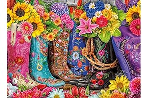 Buffalo Games Cowgirl Colors 1000-piece Jigsaw Puzzle - Vibrant and Delightful Western-Themed Challenge