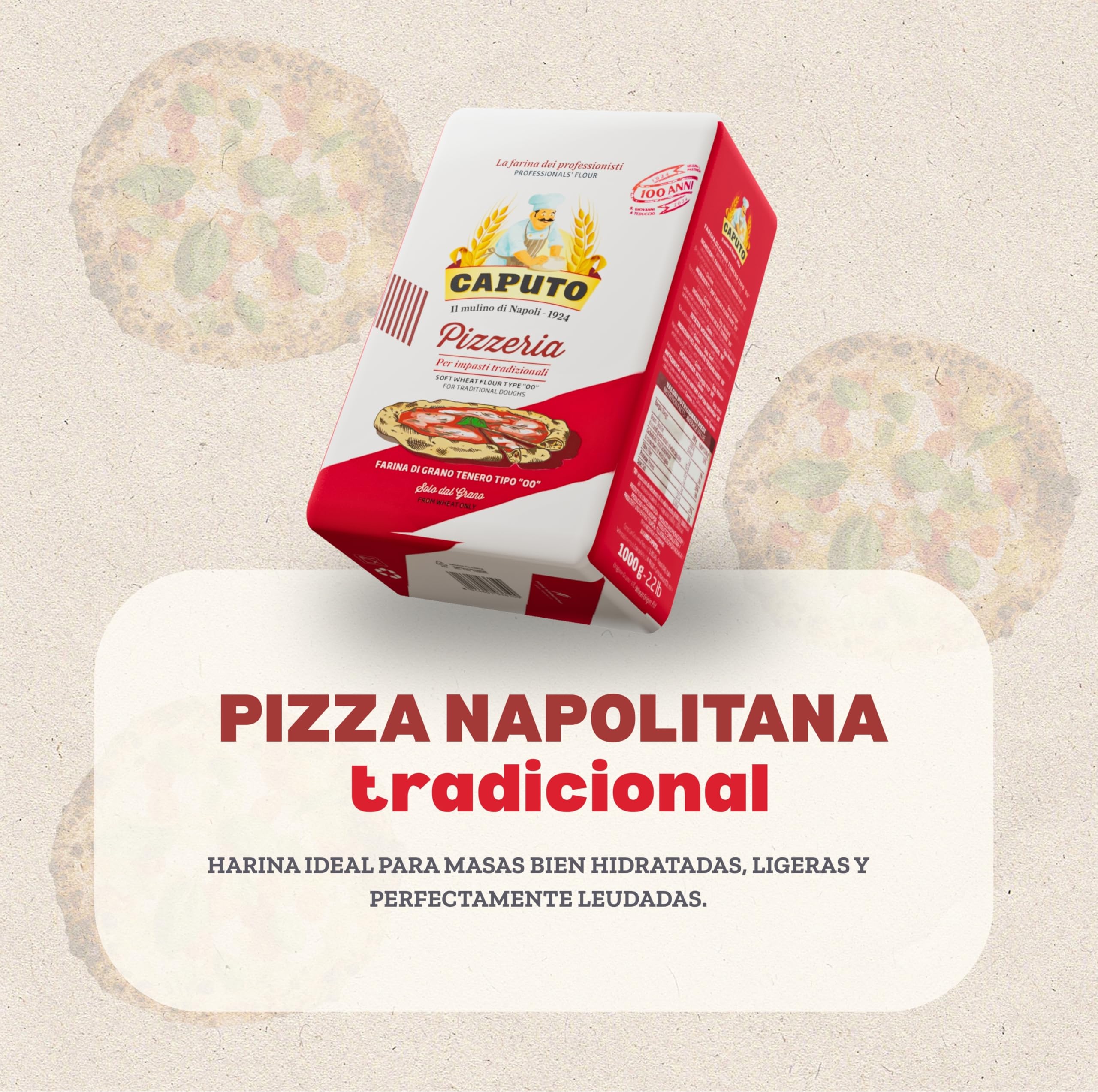 Caputo Pizzeria - Harina Italiana, Para Pizza Napolitana Clásica - Distribuido por Laborawi (2 Kg) — view 5
