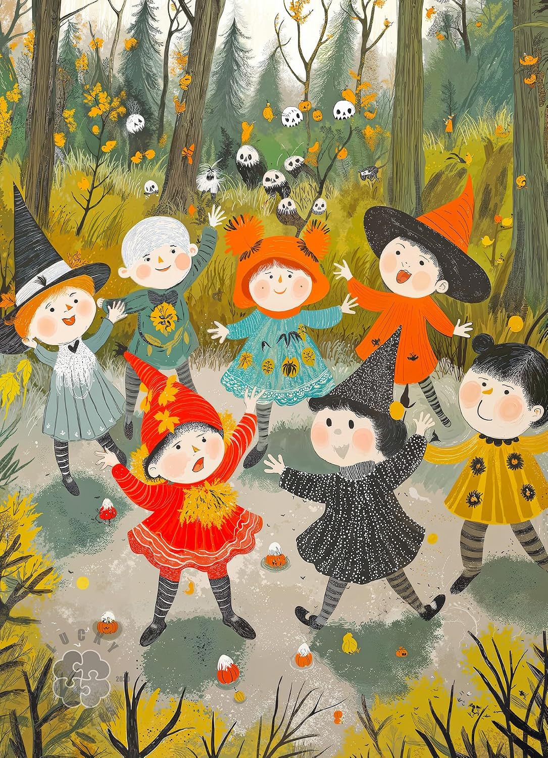 Puzzle Halloween místico 1000 piezas para adultos miniatura 1