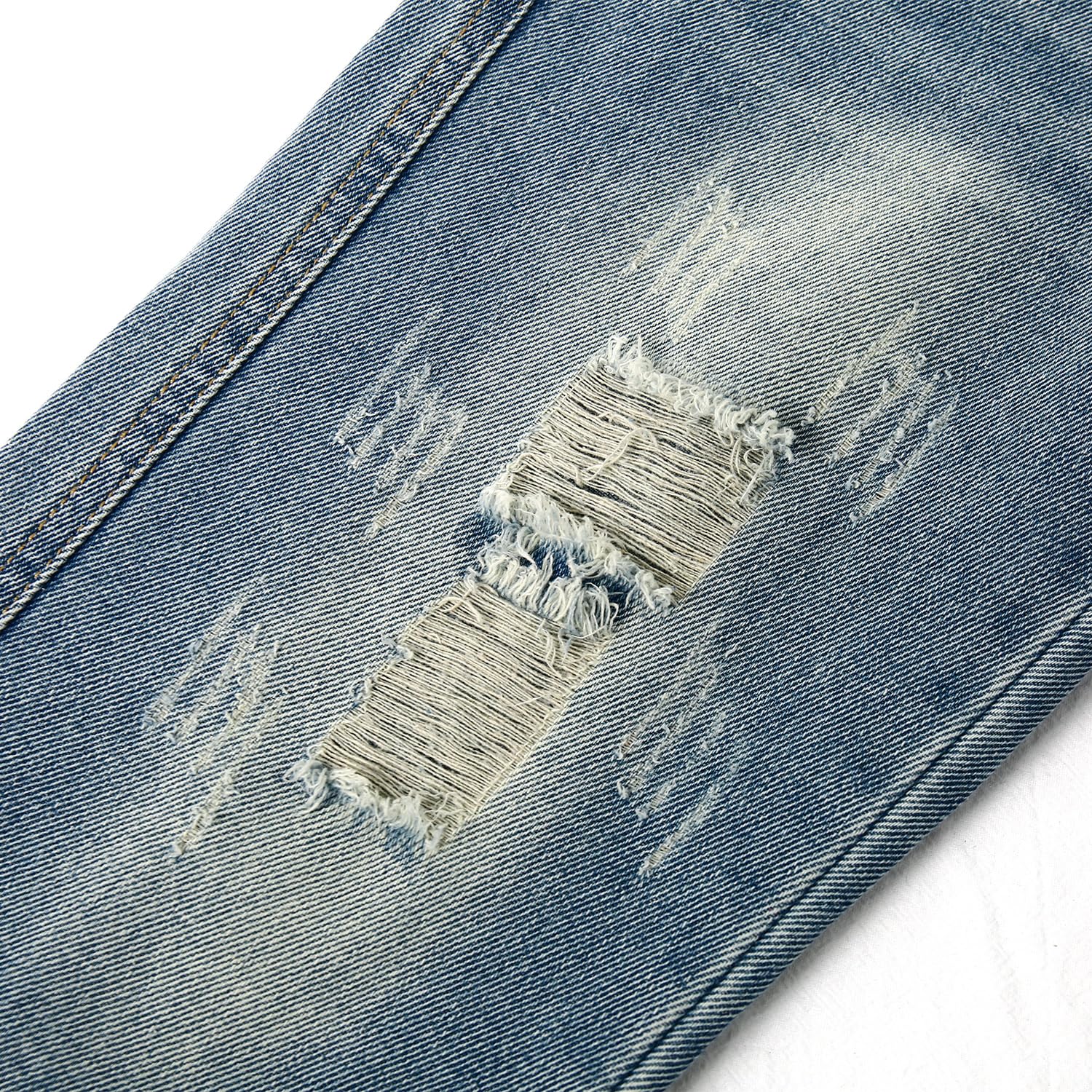 KIDSCOOL SPACE Salopette en jean pour fille, vêtements de travail en jean déchiré pour petit grand enfant